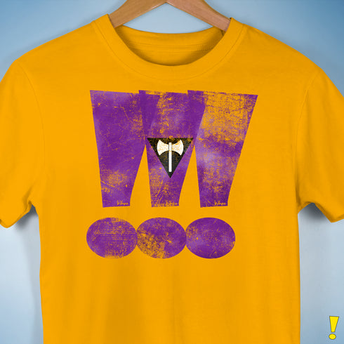 Lesbian Labrys Pride Grunge Exclamation Points Premium Unisex T-Shirt - Gold